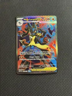 Mega Lucario ex 160/132 Me01: Mega Evolution Holo Pokemon Near Mint - Image 1