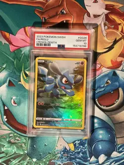 2023 Pokemon Crown Zenith #GG26 Riolu Full Art Galarian Gallery PSA 10 - Image 1