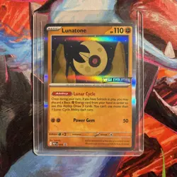 Pokemon TCG Lunatone 004-MEP Mega Evolution Stamped Promo M/NM - Image 1
