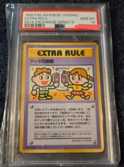 PSA 10 GEM MINT Pokemon DECK EXCHANGE Vending Series 3 Japanese 1998 Extra Rule - Image 1