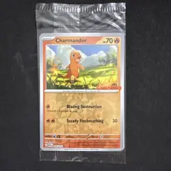 Pokemon TCG: Charmander 004/165 GameStop Exclusive Promo SEALED - Image 1