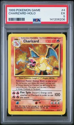 1999 POKEMON GAME #4 CHARIZARD-HOLO PSA 5 - Image 1