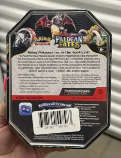Pokemon Paldean Fates Tin Factory Sealed - Image 2