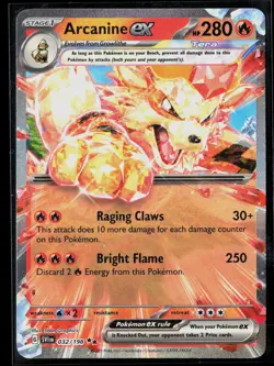 Arcanine ex 032/198 Double Rare Scarlet & Violet Pokemon NM - Image 1