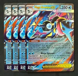 Pokemon TCG- Mega Greninja ex 022/086 Playset (x4) Chaos Rising - Image 1