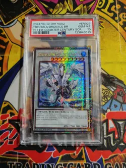 Yu-Gi-Oh! Trishula, Dragon of the Ice Barrier Quarter Century Secret Rare PSA 10 - Image 1