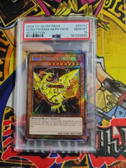 Yu-Gi-Oh! Sacred Phoenix of Nephthys Platinum Secret Rare PSA 10 - Image 1