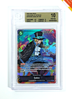 One Piece BGS 10 Sabo #083 SR Par OP04 Kingdoms Of Intrigue 2023 English - Image 1
