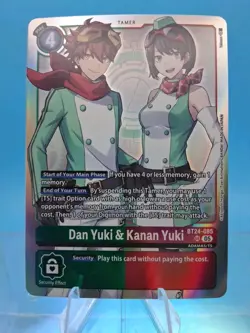 BT24-085 Dan Yuki & Kanan Yuki Digimon Time Stranger Card Game TCG SR Rare NM - Image 1