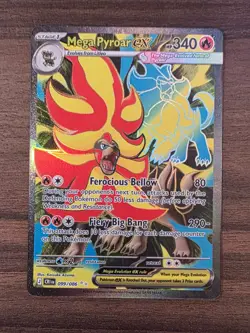 Mega Pyroar Ex 099/086 Chaos Rising Full Art Ultra Rare Pokemon English - Image 1