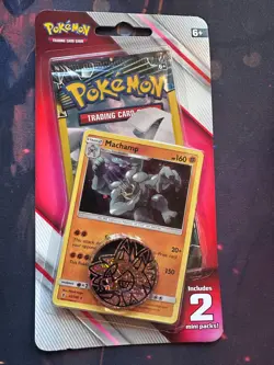Pokemon 2x Mini Booster Packs + Machamp Promo + Coin (Lost Thunder x 2) B - Image 1