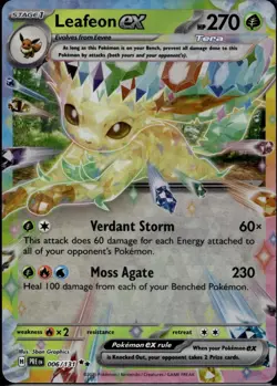 Leafeon ex 006/131 Holo Prismatic Evolutions NM 5ban Graphics Pokemon - Image 1