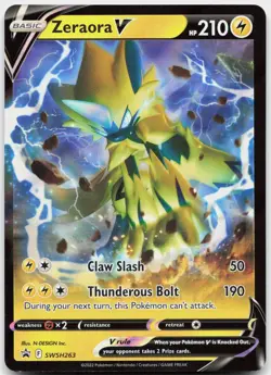 Zeraora V SWSH263 Holo Promo Sword & Shield Promo Pokemon Near Mint - Image 1