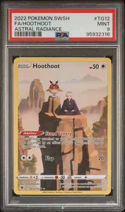 PSA 9 MINT Hoothoot TG12/TG30 Astral Radiance: Trainer Gallery Pokemon TCG - Image 1