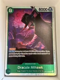OP12-030 Dracule Mihawk English SR One Piece TCG Card Game - Image 1
