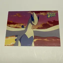 Topps Pokemon The Movie 2000 Checklist Lugia Blue Label Non Holo Card LP - Image 1