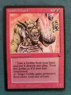 Goblin Wizard - The Dark - LP+ Excellent Condition MTG Magic the Gathering Card - Image 1