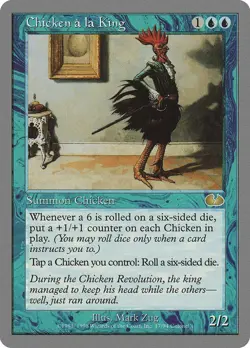 Chicken a la King Unglued NM Blue Rare MAGIC THE GATHERING MTG - Image 1