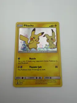 Pikachu SM162 Sun & Moon Promo Holo Rare Pokemon Card - NM - Pikachu & Mimikyu - Image 3