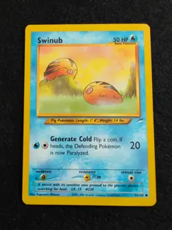Pokemon Swinub - 84/105 - Common Unlimited Neo Destiny - Image 1