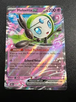 NM Meloetta ex 044/086 Holo Double Rare SV: Black Bolt Pokemon - Image 1