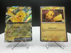 Pikachu ex Double Rare 028/131 + Pokemon Day 2026 Pikachu Promo 051/162 Holo - Image 1