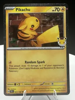 Pikachu ex Double Rare 028/131 + Pokemon Day 2026 Pikachu Promo 051/162 Holo - Image 4