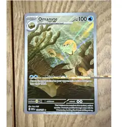 Pokemon TCG Omanyte 180/165 Sv: Scarlet & Violet 151 IR Full Art Holo - Image 1