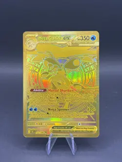 Pokemon TCG Mega Greninja ex 122/086 Chaos Rising Gold Secret Rare NM English - Image 1