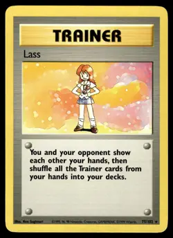 Lass 75/102 Rare Base Set Unlimited Pokemon Lightly Played - Image 1