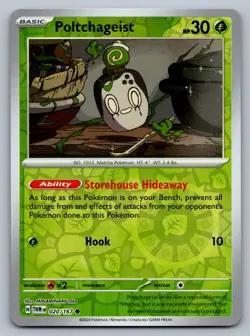 Pokemon TCG SV06: Twilight Masquerade Poltchageist 020/167 Reverse Holo - Image 1