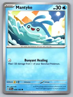 Pokemon TCG SV04: Paradox Rift Mantyke 039/182 - Image 1