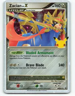 2021 Pokemon, Sword & Shield Promos, #SWSH135 Zacian LV.X, Holo Black Star Promo - Image 1