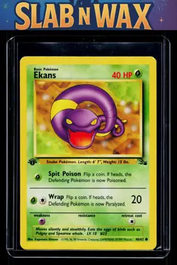 Pokemon tcg Fossil Ekans( First Edition) #46/62 - Image 1