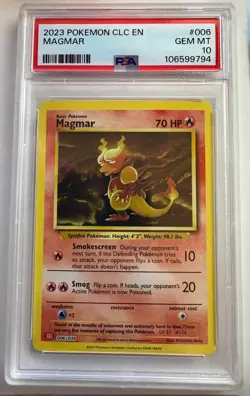 2023 Pokemon CLC Magmar #6 PSA 10 Gem Mint 10 - Image 1