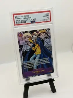 2023 One Piece New Era Trafalgar Law Super Rare Manga Art #OP05-069 PSA 10 - Image 1