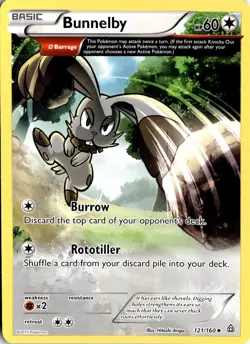 Bunnelby (Omega) 121/160 XY - Primal Clash Pokemon Card TCG - Image 1