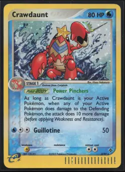 E-Reader Crawdaunt - 3/97 Holo Dragon Hisao Nakamura Pokemon TCG Card - Image 1