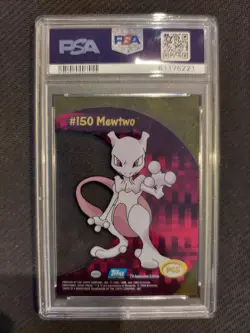 PSA 9 Mewtwo Clear Card 2000 Topps Pokemon - Image 2