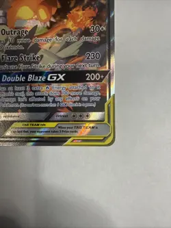 Pokemon TCG Reshiram & Charizard GX SM201 Black Star Promo Tag Team Card - Image 3