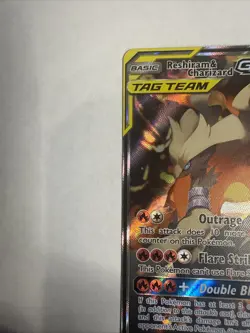 Pokemon TCG Reshiram & Charizard GX SM201 Black Star Promo Tag Team Card - Image 5