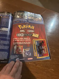 Pokemon Eon Ticket Card Nintendo Power Magazine 173 Card Still Attached E-reader - Image 1