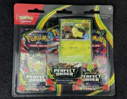 Pokemon TCG Mega Evolution Perfect Order Booster Pack Set 3 Packs 30 Cards - Image 1