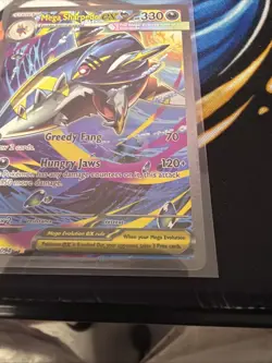Mega Sharpedo ex 127/094 Special Illustration Rare Phantasmal Flames Pokemon NM - Image 4