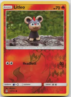 Litleo 18/131 Forbidden Light Pokemon Yuka Morii Reverse Holo NM - Image 1