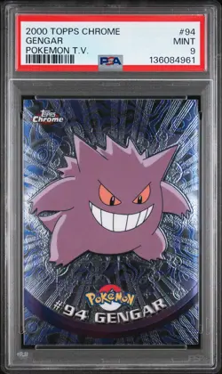 2000 TOPPS CHROME POKEMON T.V. #94 GENGAR PSA 9 - Image 1