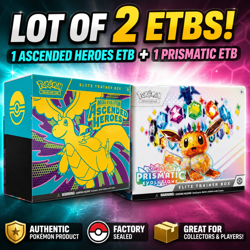 Sealed Pokemon ETB Lot - Prismatic Evolutions SV + Ascended Heroes ME2.5 - Image 1