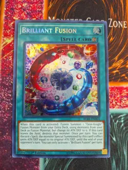 Yu-Gi-Oh! TCG Brilliant Fusion BLRR-EN064 Secret Rare 1st Edition Near Mint - Image 1