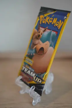 7.78g Pokemon TCG Team Up Mini Booster Pack 3 Card Snorlax Pikachu Art Sealed - Image 4
