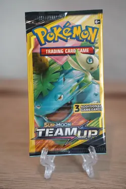 Pokemon TCG Team Up Mini Booster Pack 3 Card Venusaur Celebi Art Factory Sealed - Image 2